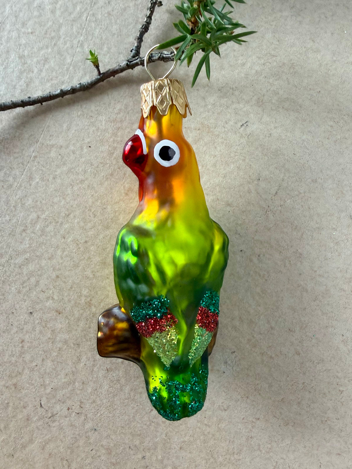 Parrot Glass Ornament