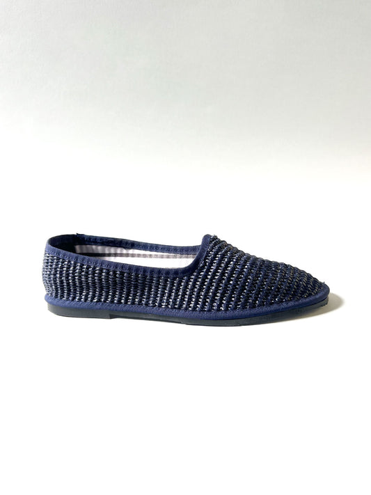 Raffia shoe Navy Blue