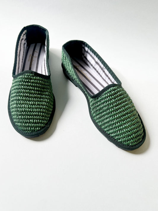 Raffia shoe Green