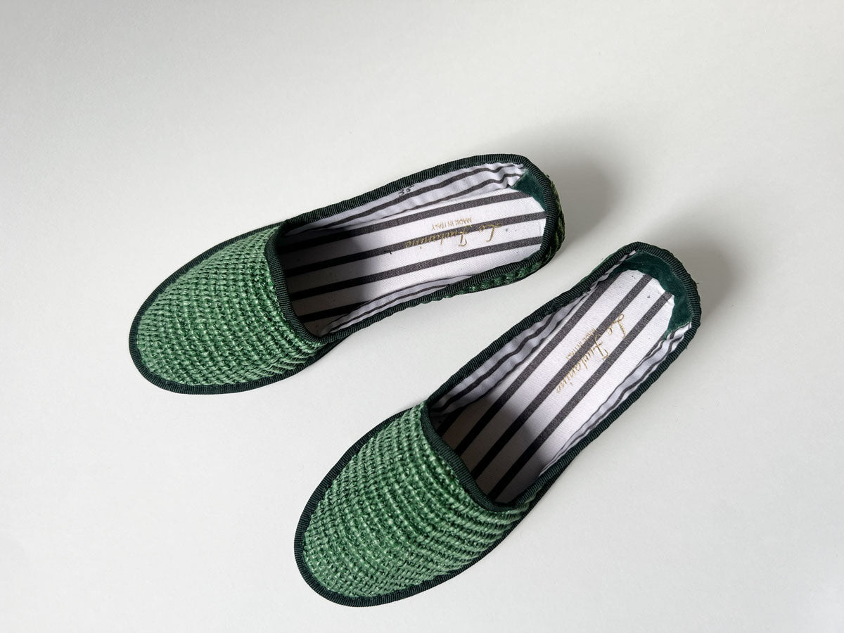 Raffia shoe Green