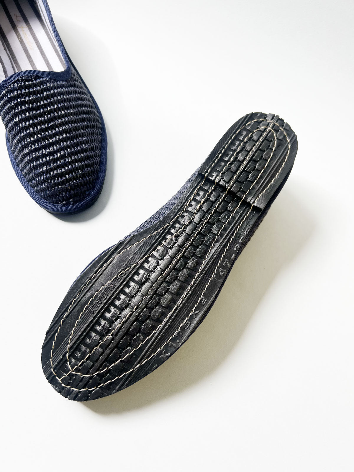 Raffia shoe Navy Blue