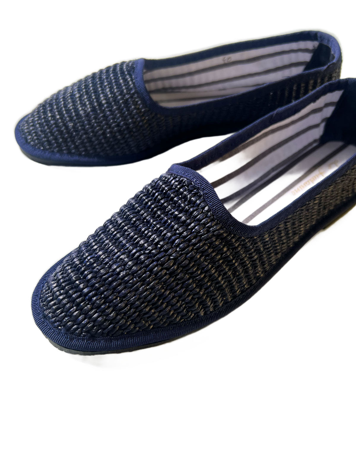 Raffia shoe Navy Blue