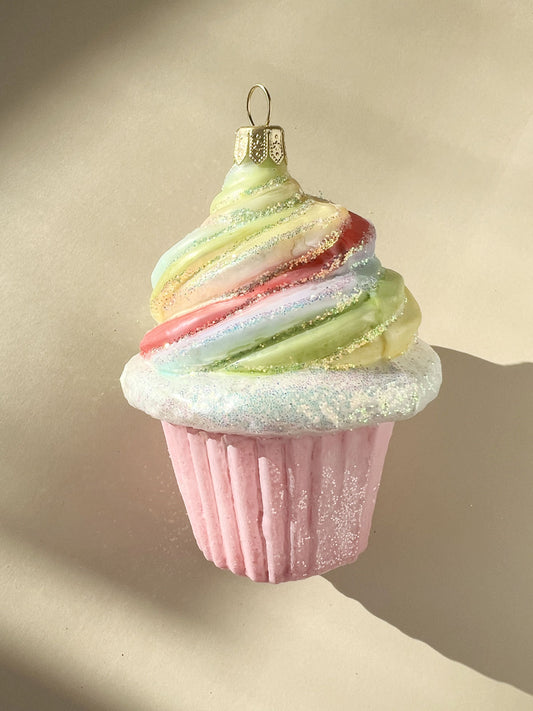 Rainbow Cupcake Ornament