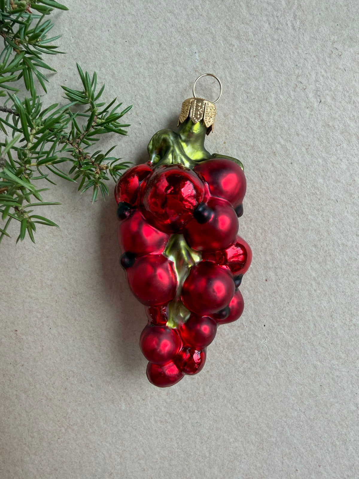 Red Currant Glass Ornament