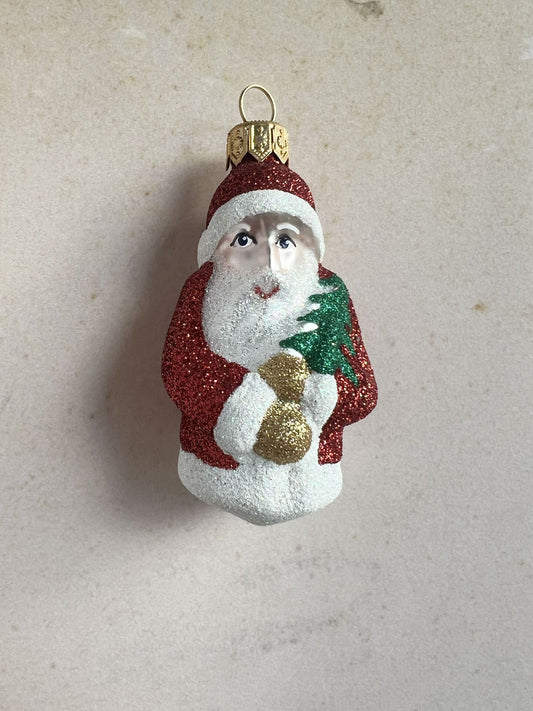 Glittery Santa Ornament