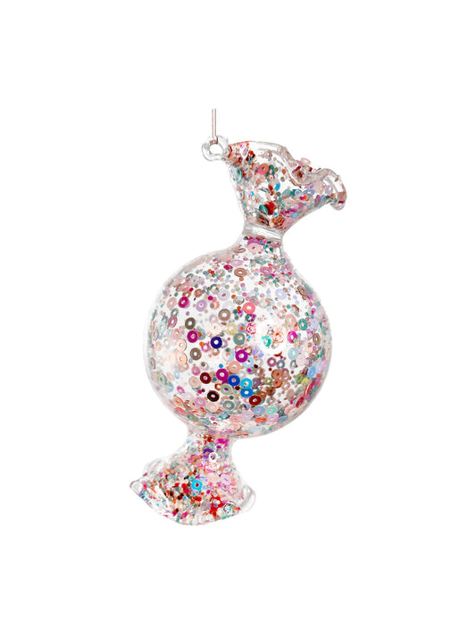 Round candy Ornament with sequins