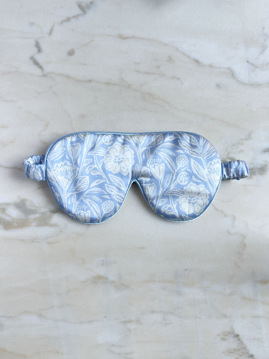 Serene silk sleep mask Meadow sky