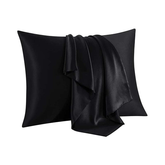 Celeste silk pillow case 50 x 60 cm Black