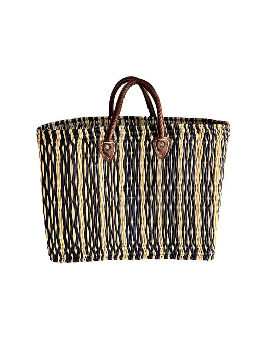 Straw bag Lux blue