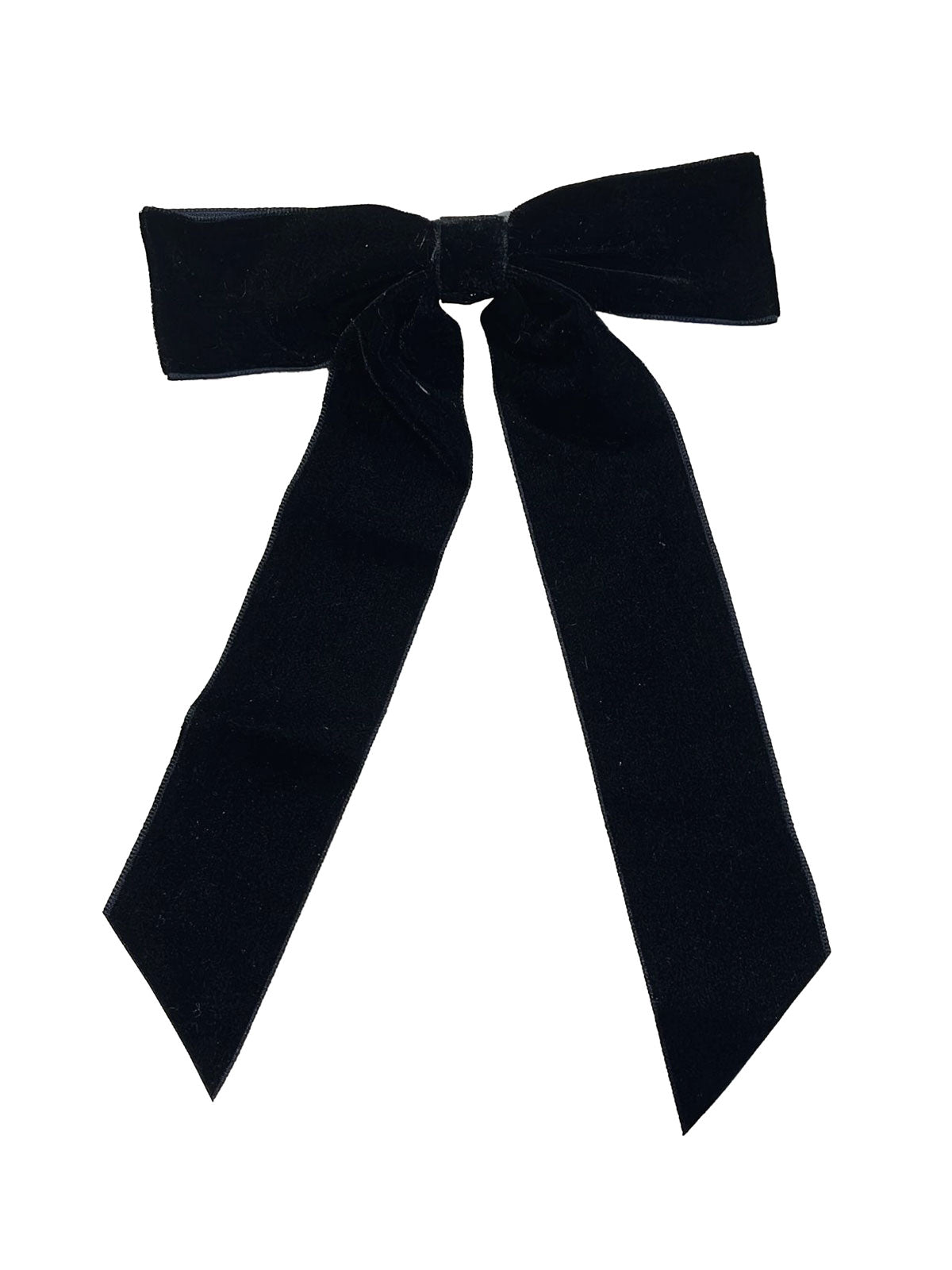 Tessa velvet bow barrette black