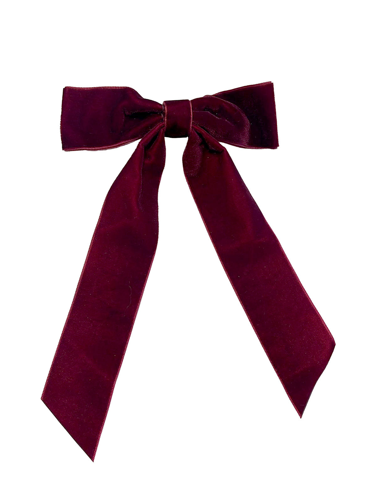 Tessa velvet bow barrette burgundy